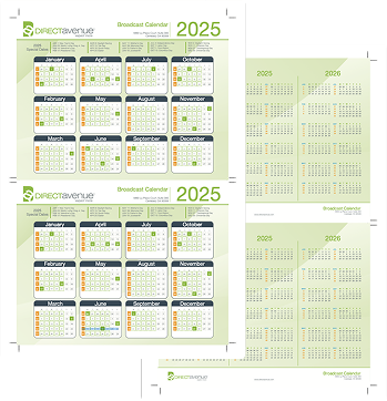 Visual example of a broadcast calendars
