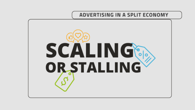 Scaling or Stalling: Advertising in a Split Economy